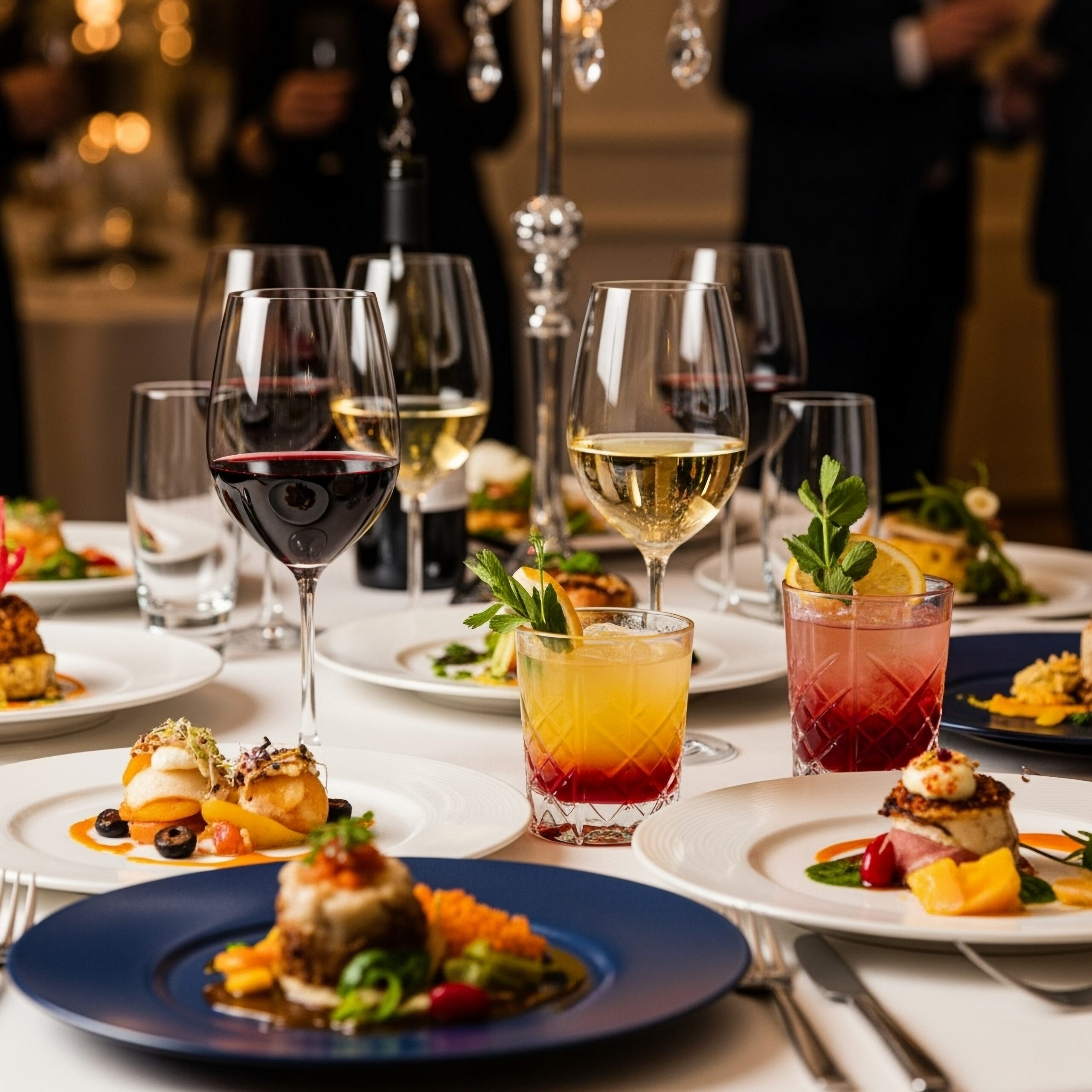 A table set for a Mingle dinner